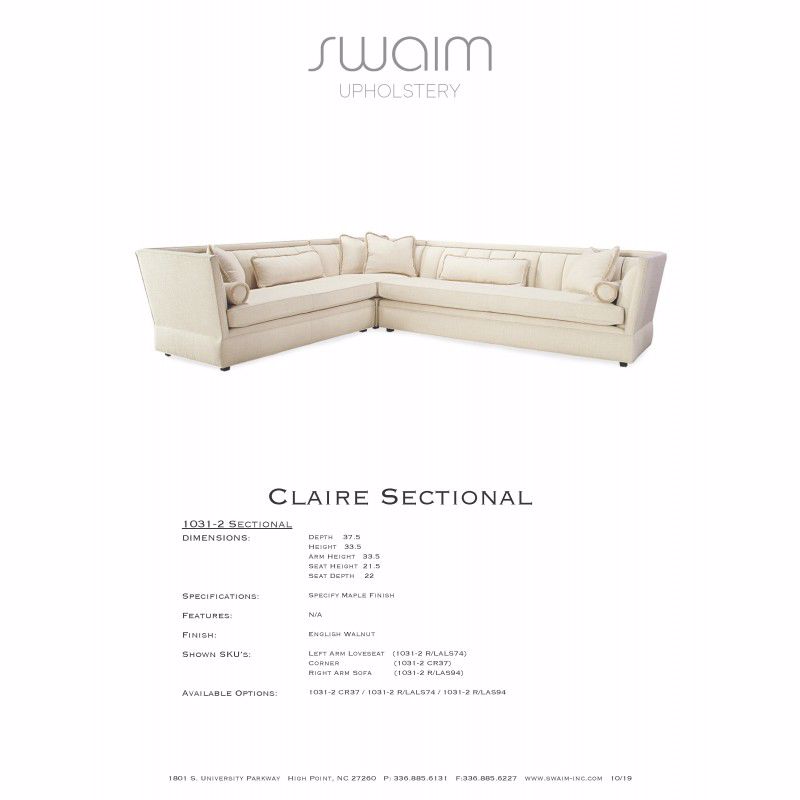 1031 SECTIONAL CLAIRE SECTIONAL