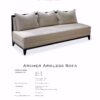 F853 ALS88 ARCHER ARMLESS SOFA