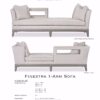 F1260 R/LAS FINESTRA 1-ARM SOFA